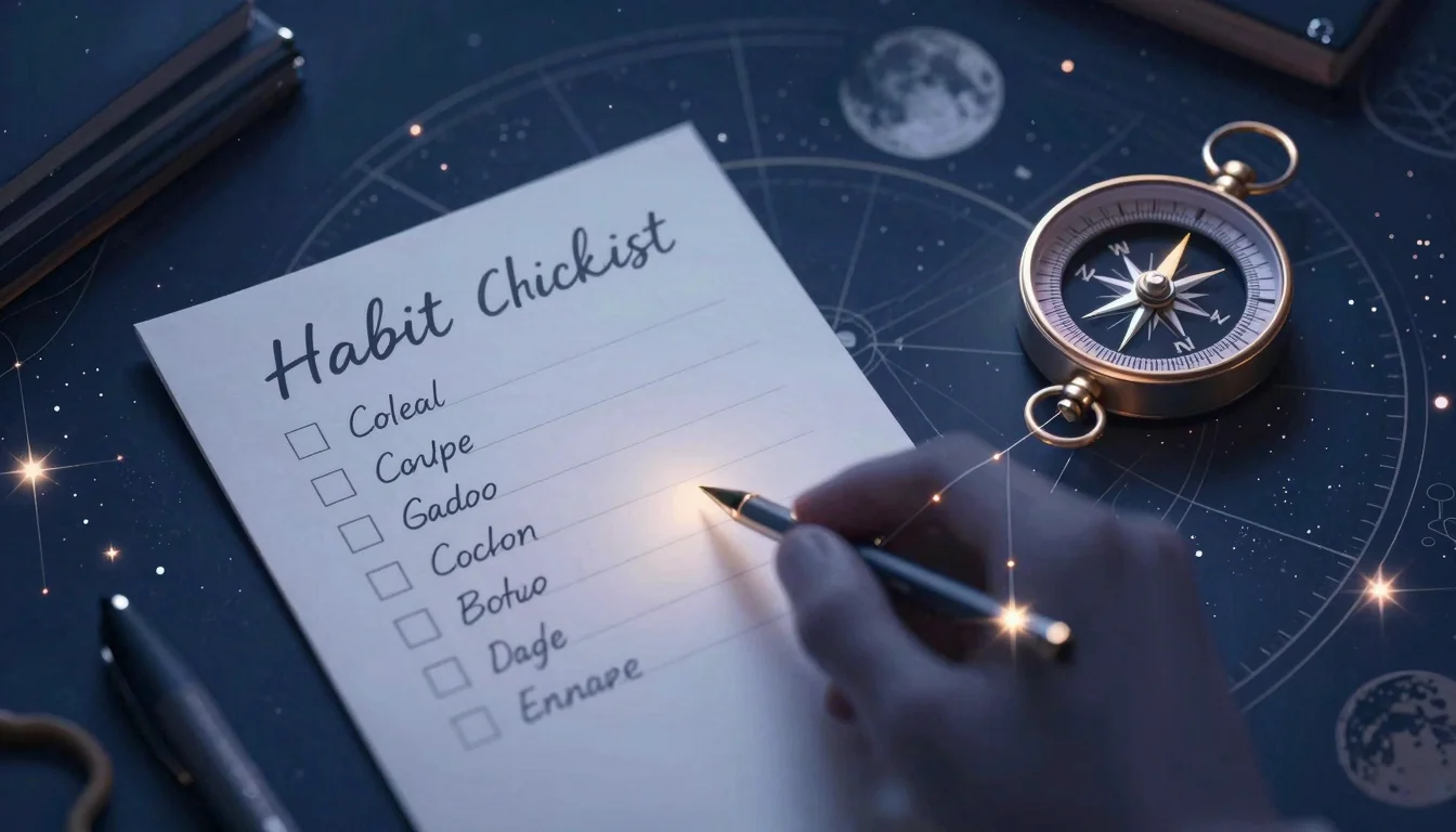Checklist das Linhas Lunares de Hoje à Noite: Transforme a Direção da Vida em um Hábito Diário